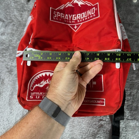 Sprayground Red Backpack Sky High Seekers Summit Graphic‎ Streetwear Travel Bag - Picture 4 of 16